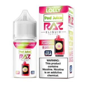 Strawberry Lolly - Salt Nicotine e-liquid by RAZ 30ml